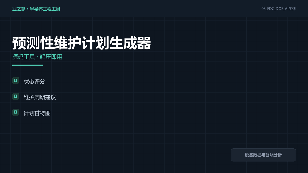 预测性维护计划 封面