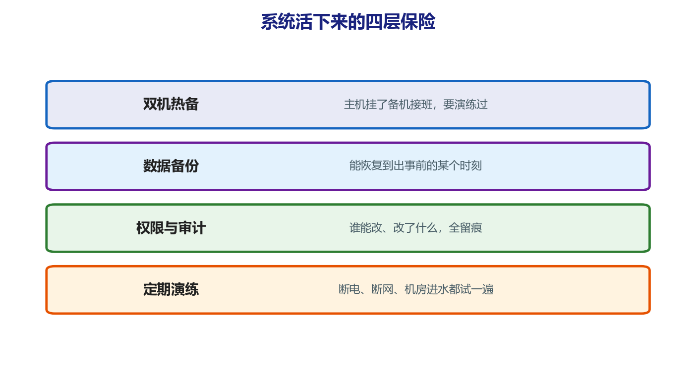 断电、断网、机房进水，系统还能不能活？
